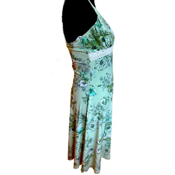 Y2K Green Floral Dress - Picture 3 of 5
